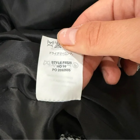 J Crew Blazer Lady Jacket Italian in Houndstooth Black White - Picture 8 of 8